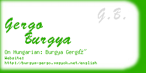 gergo burgya business card